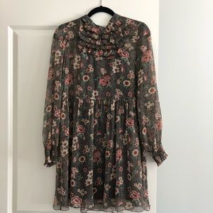 Zara Floral Long Sleeve Dress